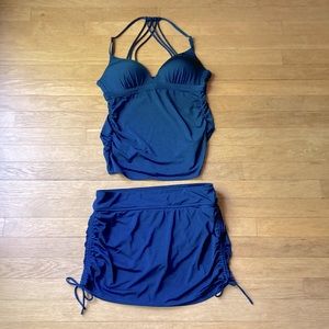 Athleta 2-piece swim suit size small